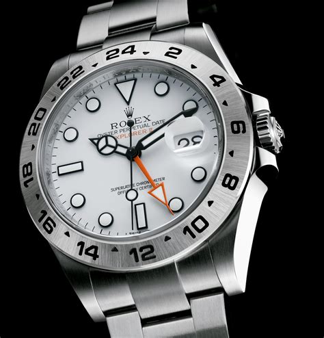 rolex explorer ii white face orange hand|rolex explorer ii.